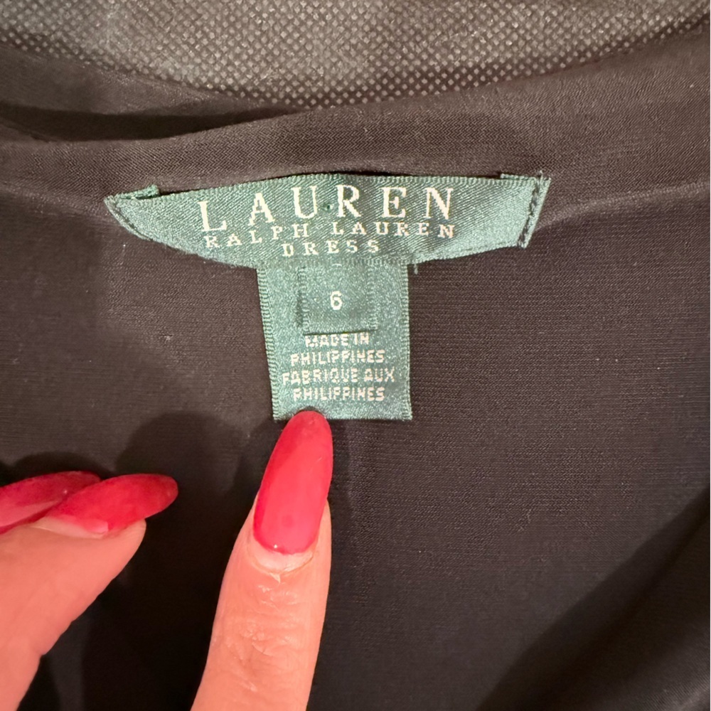 🔥Ralph Lauren Women’s Elegant Black Dress Size 6 EC🔥 - Picture 5 of 5
